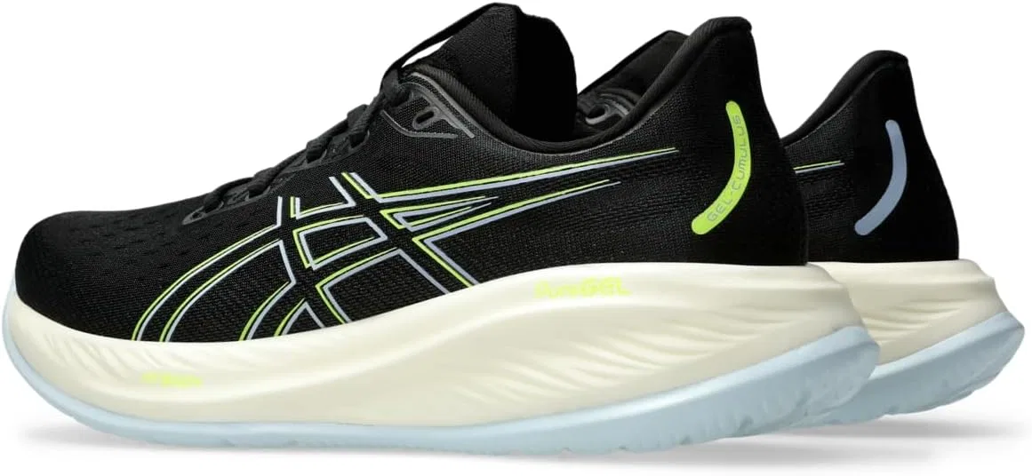 Мужские беговые кроссовки ASICS Gel-Cumulus 26, черный/ярко-желтый — фото 3