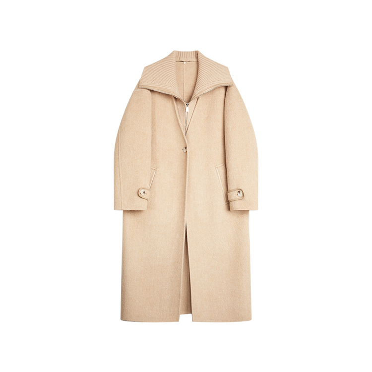 

Пальто женское с лацканами, умеренно прямое ELLE, хаки