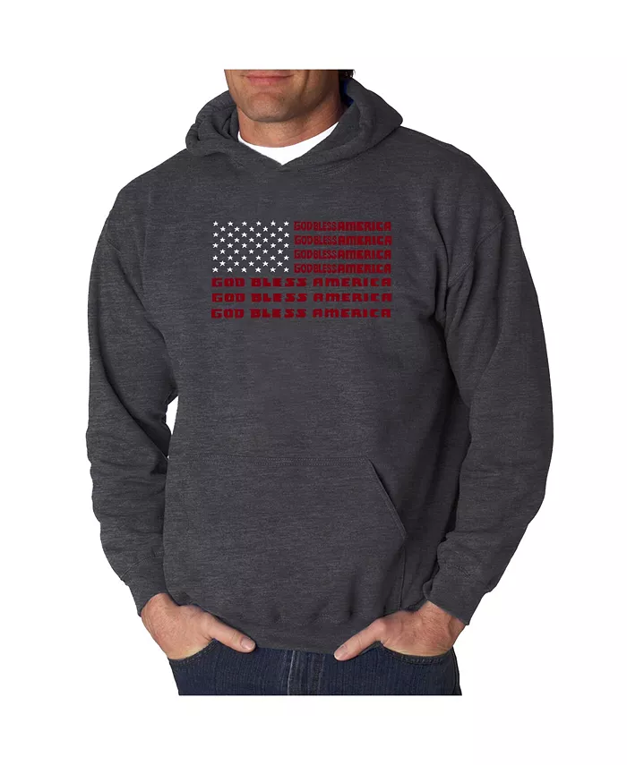 

Мужская худи с принтом - God Bless America LA Pop Art, черный