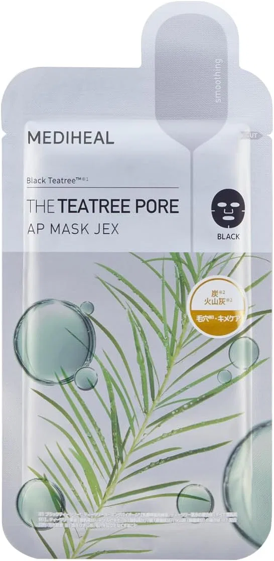 Сыворотка Mediheal — The Tea Tree Pore Ampoule Mask JEX, , , с древесным углем, черный