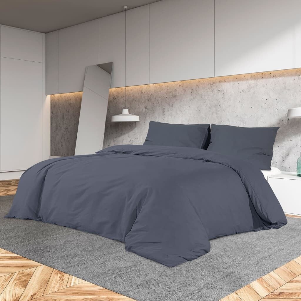 

Комплект постельного белья антрацит 200х200 см хлопок DKD HOME DECOR, серый
