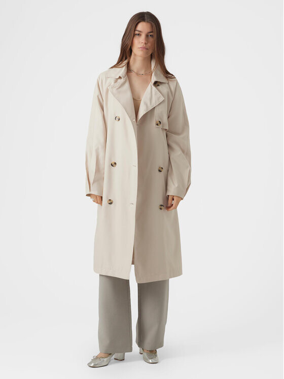 

Пальто из линя стандартной посадки Vero Moda, экрю