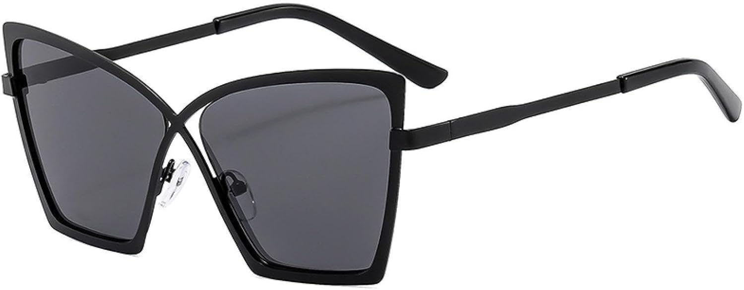 

Солнцезащитные очки с защитой от УФ-излучения UV400 | Увеличенный размер "кошачий глаз" | Для женщин и мужчин, для занятий спортом на открытом воздухе и вождения DSVIGF, C1blackgray