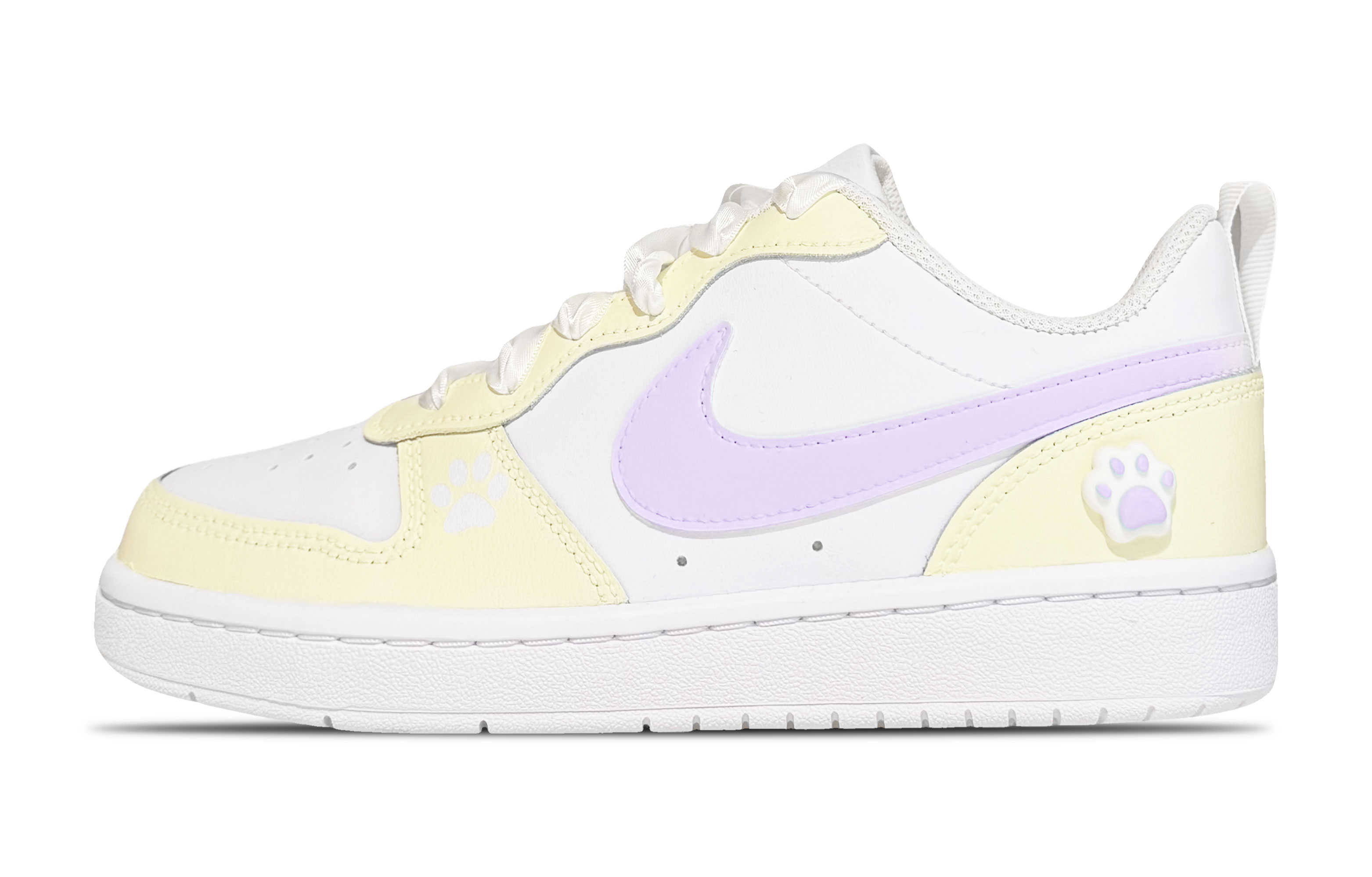 

Детские кроссовки для скейтбординга Court Borough Low 2 Low Top для подростков Nike, желтый/фиолетовый