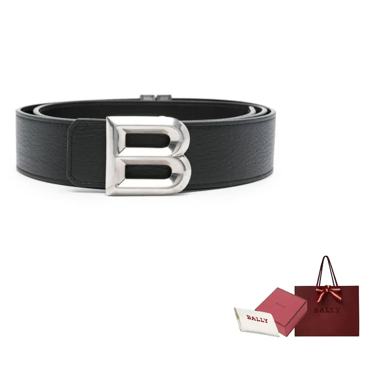 

BALLY Ремень с пряжкой-логотипом, Black
