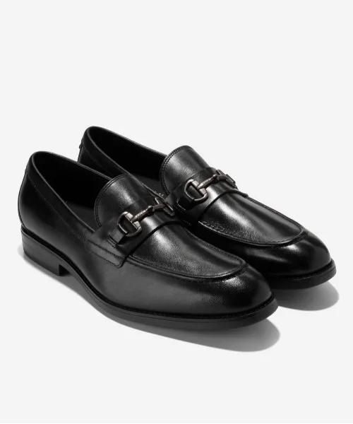 Мужские лоферы с декоративной пряжкой Grand из натуральной кожи COLE HAAN черные — фото 3