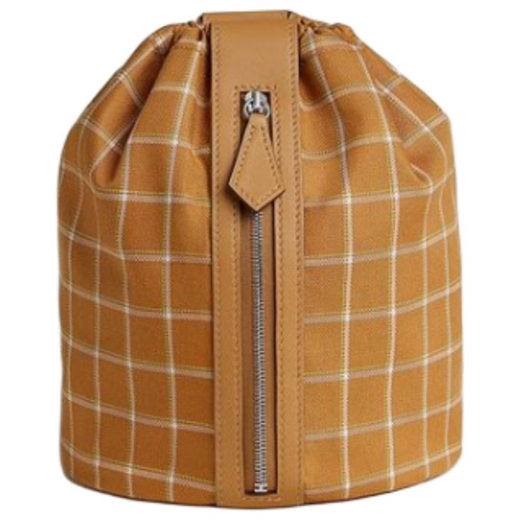 

HERMES Кожаная сумка ведро женская коричневая, Brown