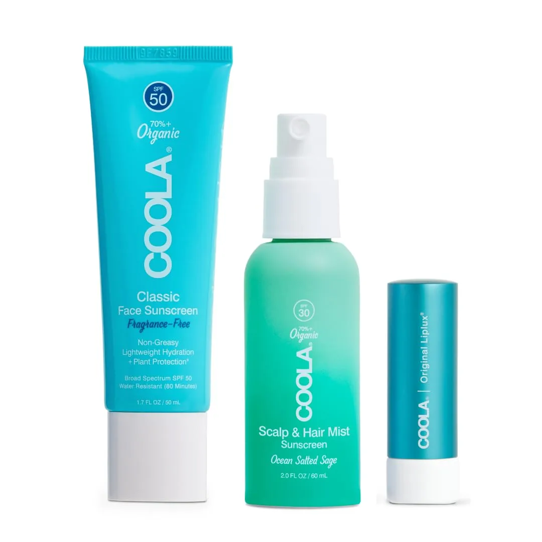 COOLA Органический солнцезащитный лосьон для лица SPF 50, протестирован дерматологами, обеспечивает ежедневную защиту кожи, подходит для веганов, не содержит глютена и отдушек.