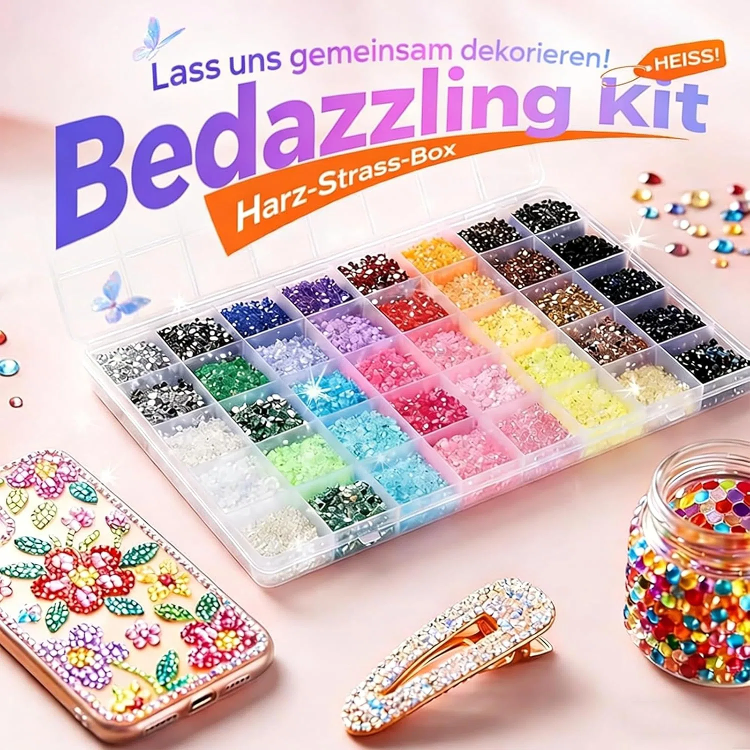 Набор страз для декора 2026 Bedazzling Kit, 24 цвета Generisch, 24 Colours — фото 2