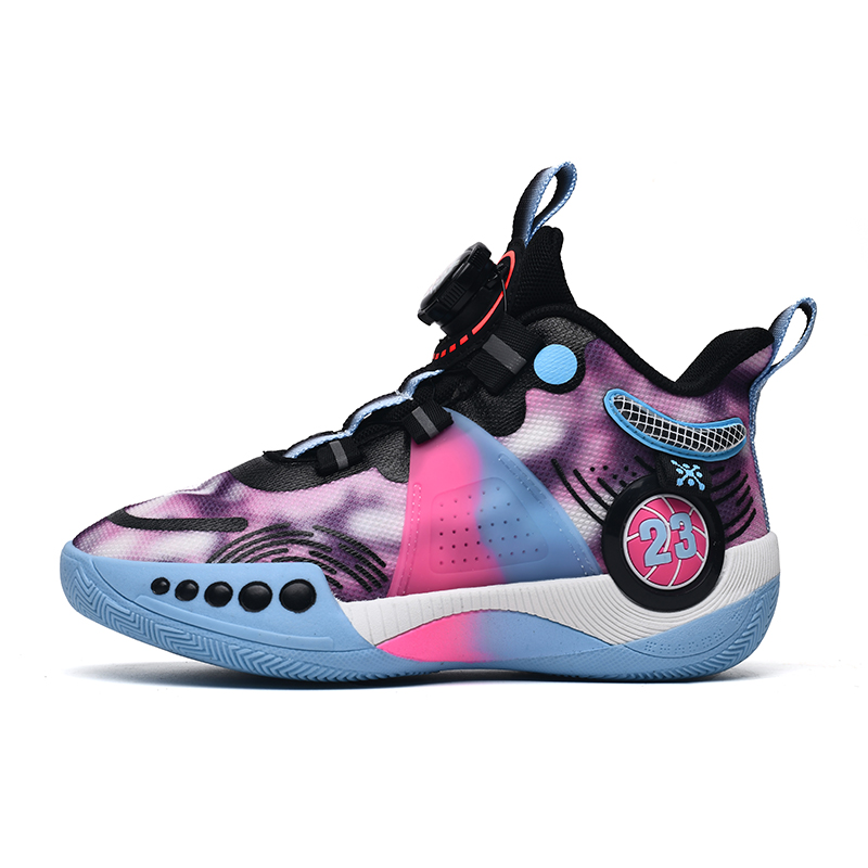 

Баскетбольные кроссовки средней высоты для детей Peppa Pig, черный/фиолетовый