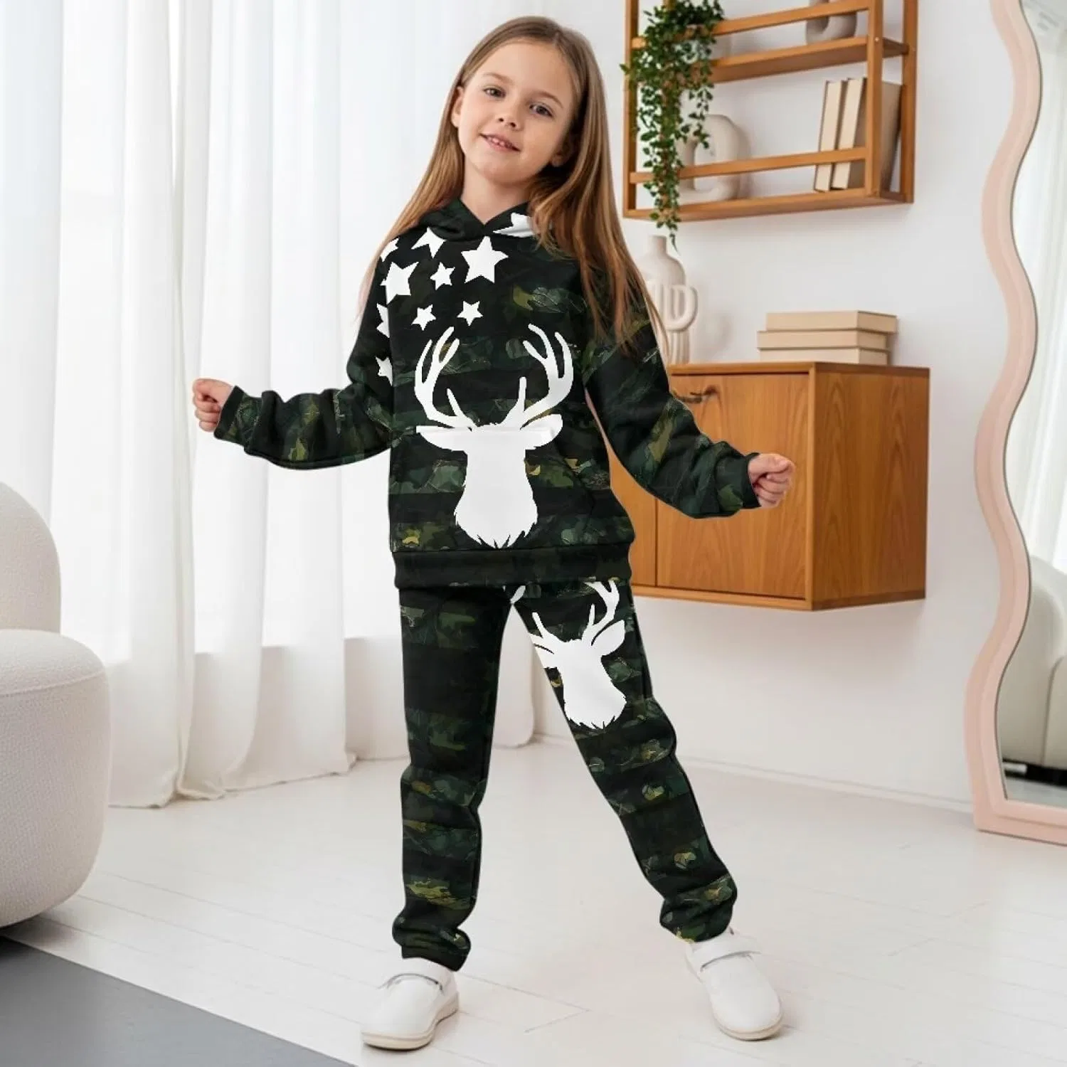 Детский спортивный костюм с камуфляжным принтом DISNIMO, Camo Deer Star — фото 4