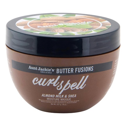 

Маска-кондиционер для волос Butter Fusions Curl Spell с миндальным молоком и ши, увлажняющая, 8 унций Aunt Jackie's