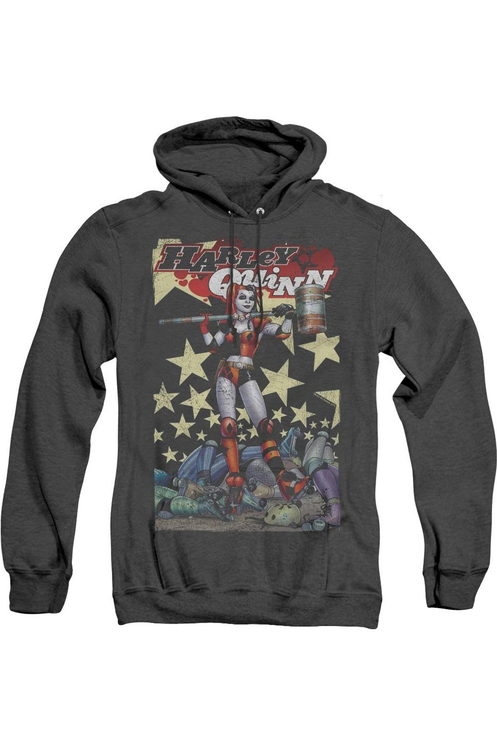 

Batman Quinn One Adult Heather Hoodie / Толстовка с капюшоном Gildan, черный