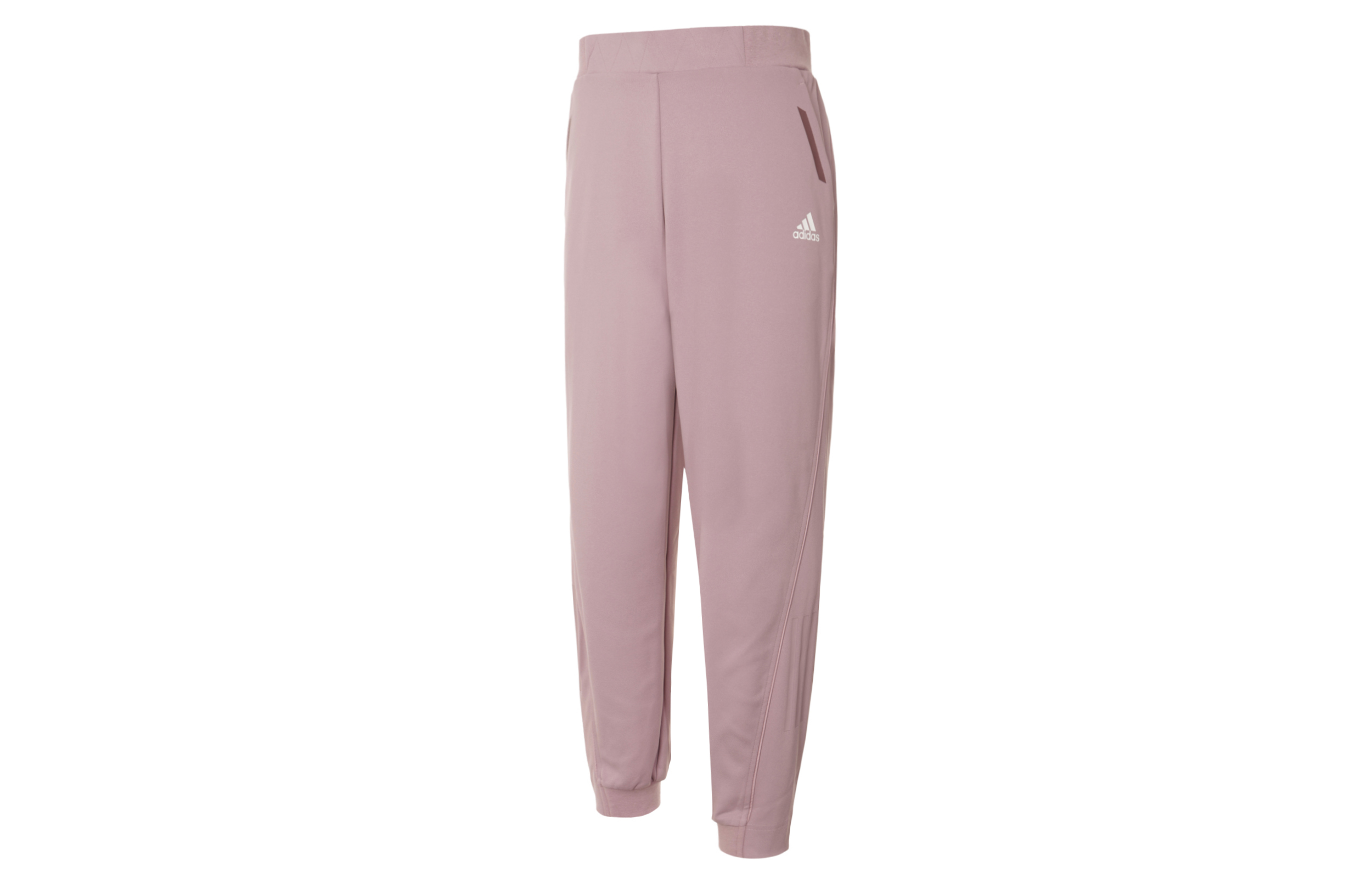 Вязаные спортивные штаны женские розово-фиолетовые Adidas — фото 3
