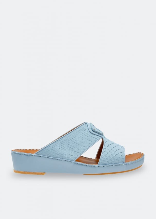 

Сандалии PRIVATE COLLECTION Python leather sandals, синий