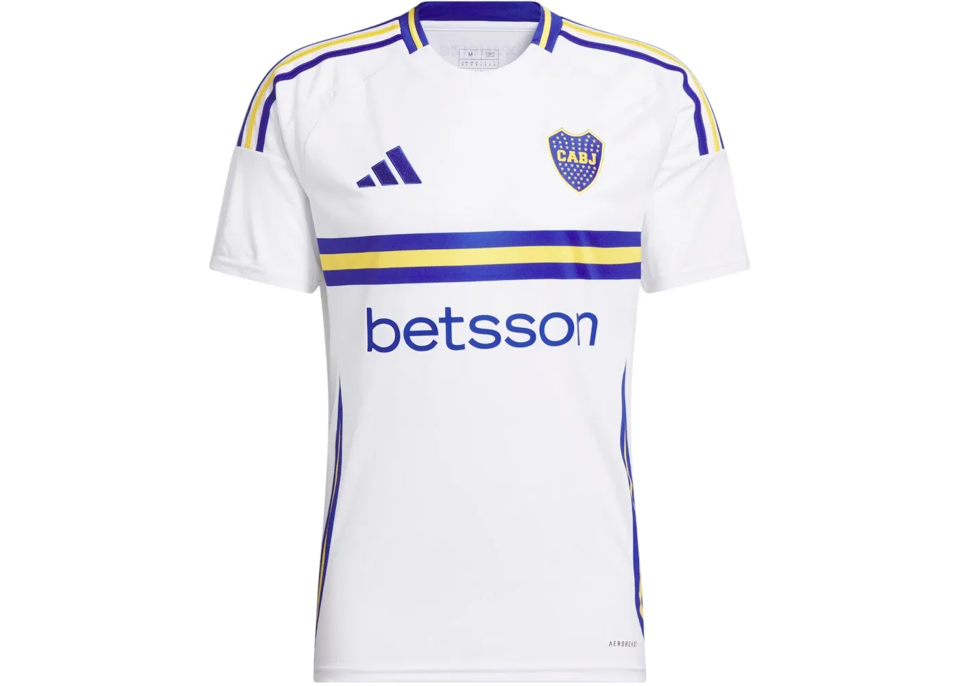 Мужская футбольная джерси Adidas, White Semi Lucid Blue Bold Gold
