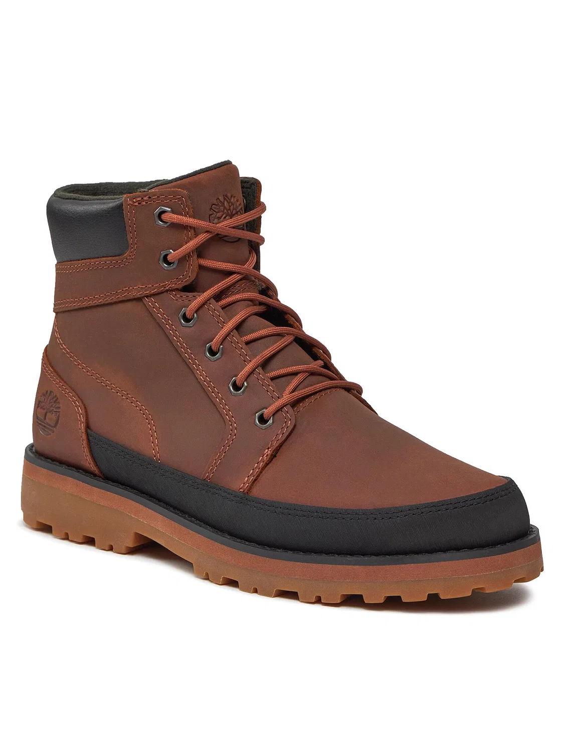Ботильоны на шнуровке для мальчика Courma Kid Boot W/ Rand Timberland, коричневый — фото 2