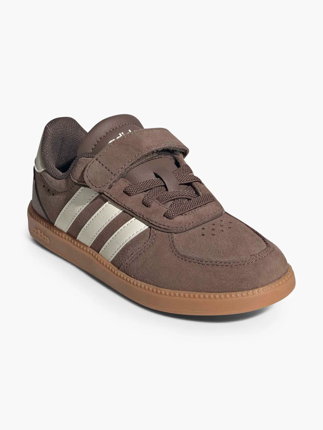 Детские кроссовки на липучках Adidas Breaknet Sleek EL C, коричневый — фото 2