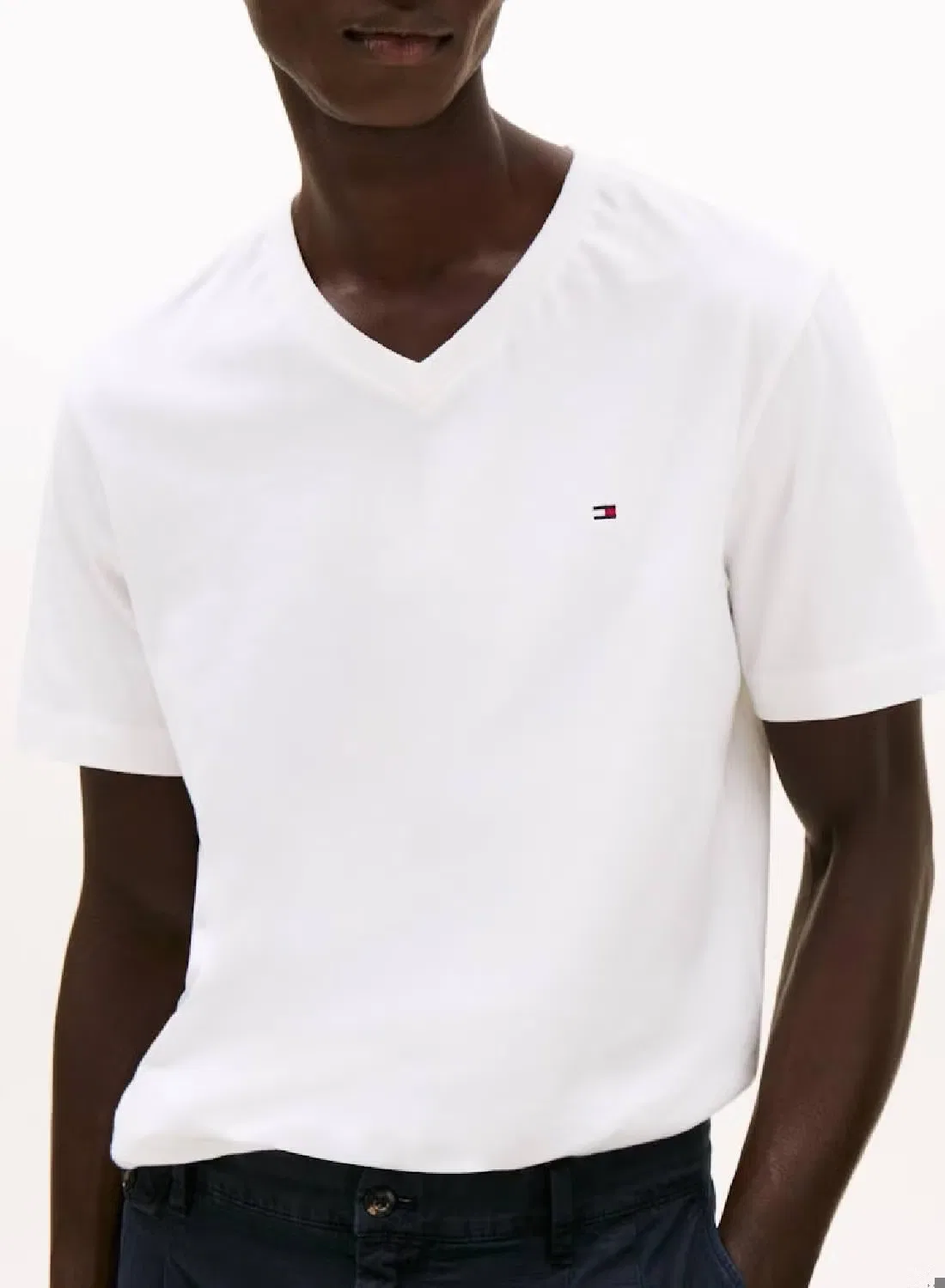 Футболка с вышивкой флага Tommy Hilfiger, белый — фото 4