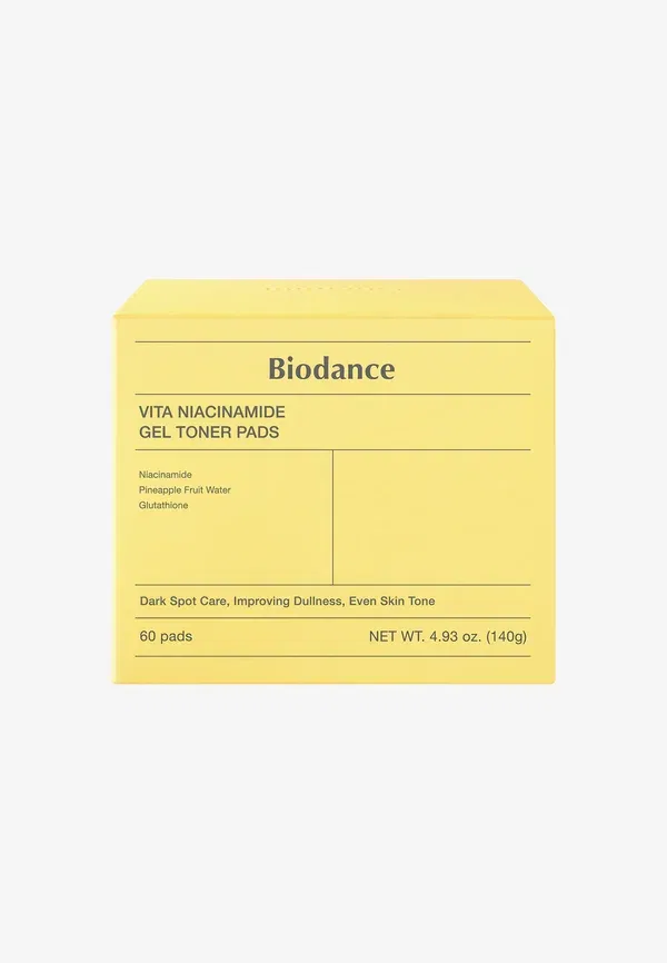 Тонизирующие подушечки Vita с ниацинамидом, 60 штук - тоник 140 г Biodance — фото 2