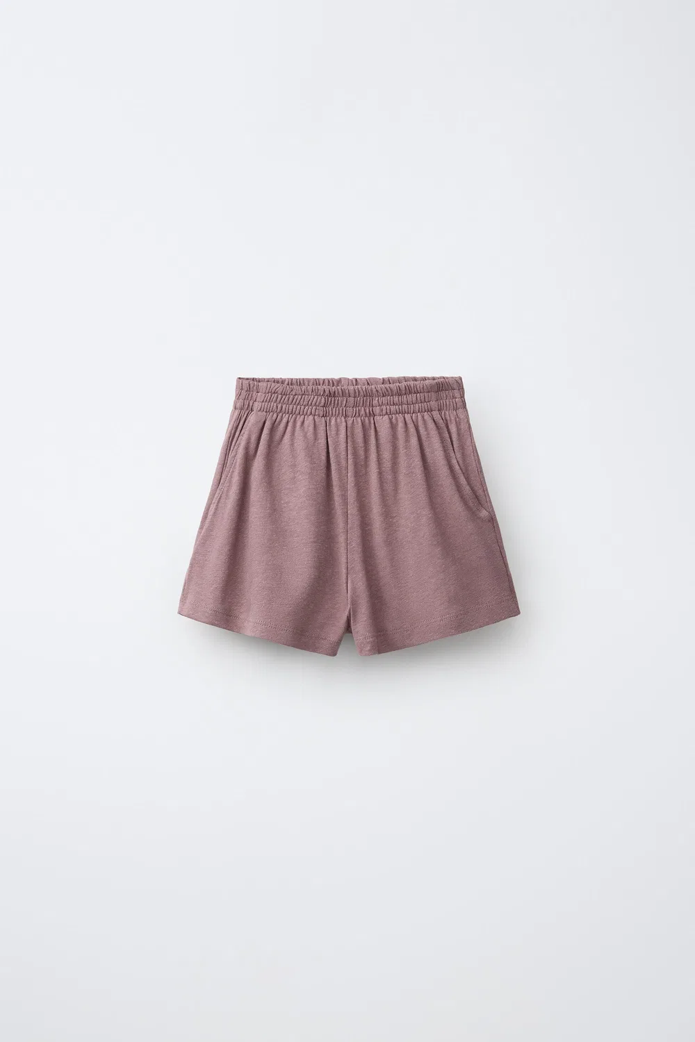 Комплект из топа и шорт-бермуд из смеси хлопка и льна ZARA, Brown/Taupe — фото 4