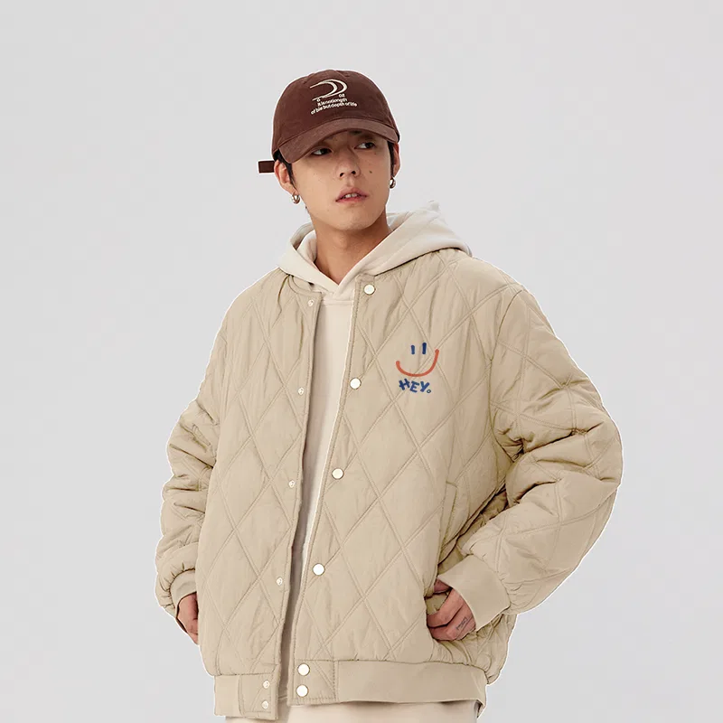 Утепленная куртка-пуховик детская Khaki (Reversed Smiling Chest Logo) MINISO, Khaki — фото 4