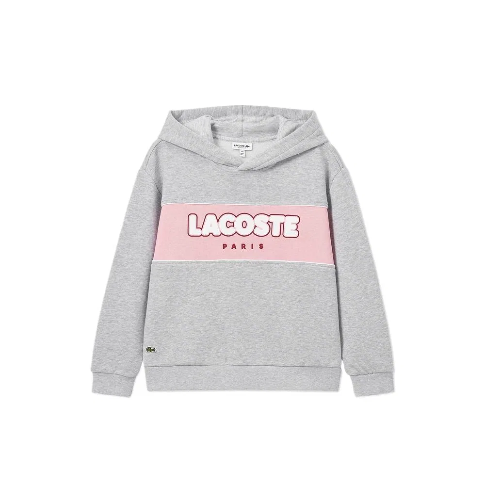 Детское худи LACOSTE, Gray Pink