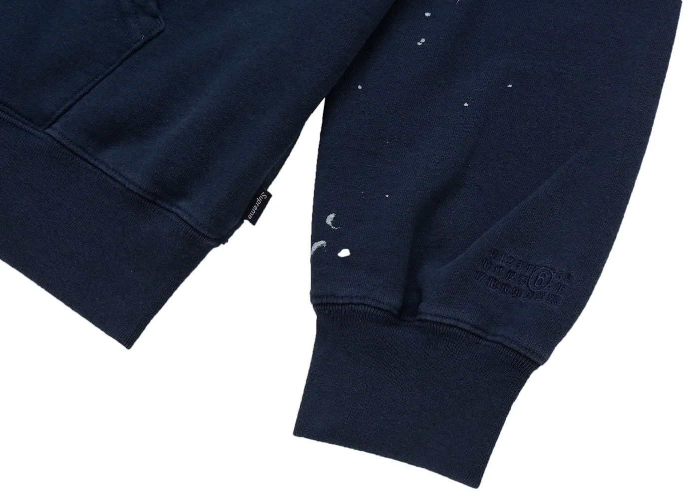 Мужская худи на молнии с капюшоном с принтом Sweatshirt Supreme, Navy — фото 4