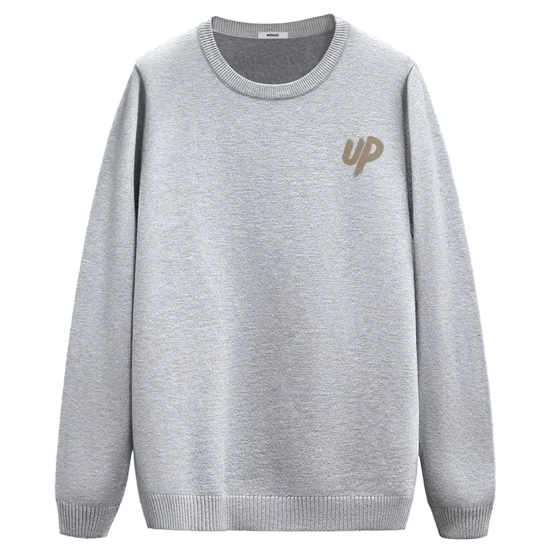 Детское трикотажное изделие с логотипом MINISO, Light Gray with Up Chest Logo