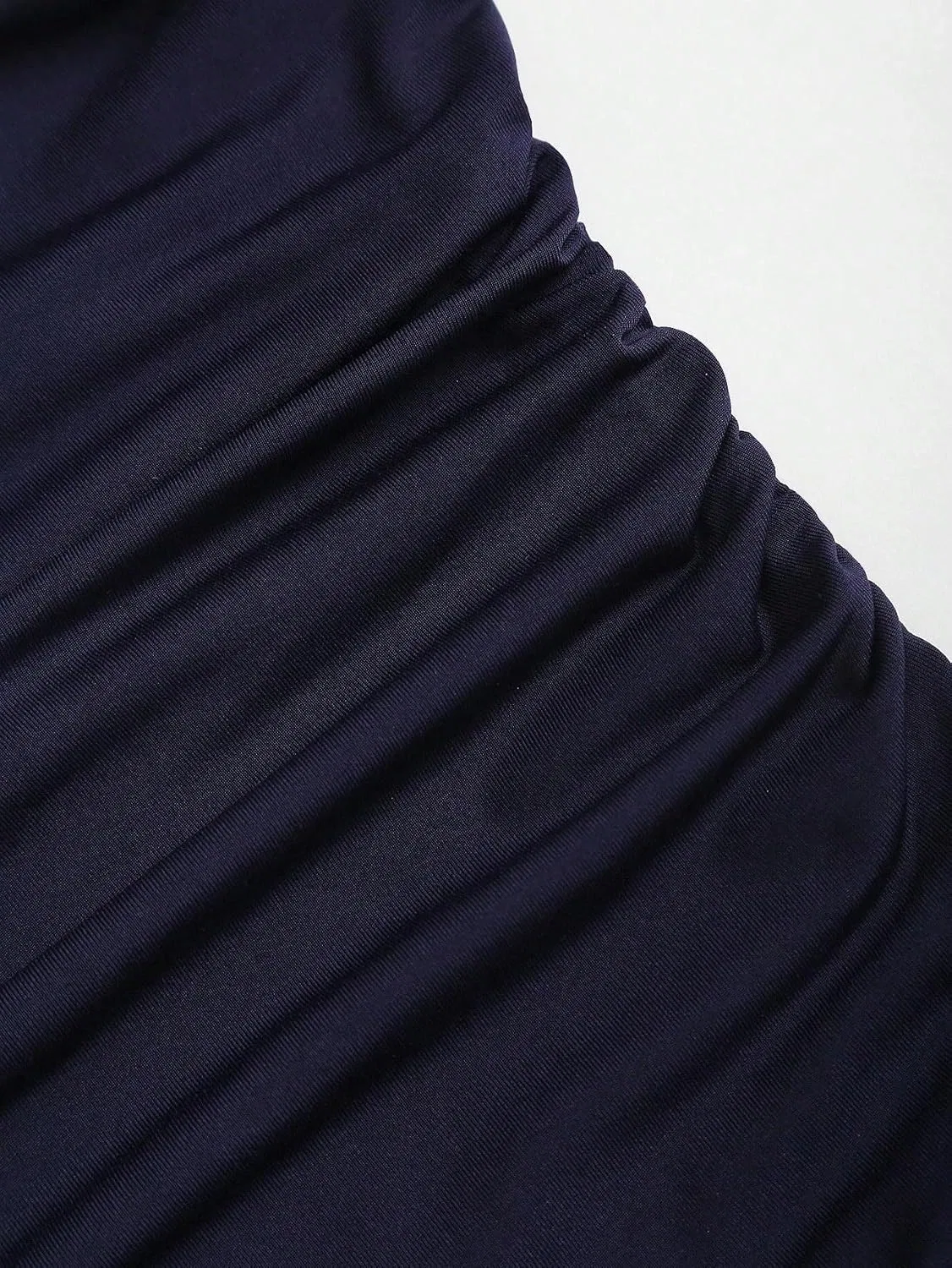 Женское мини-платье А-силуэта с запахом, Navy Blue — фото 4