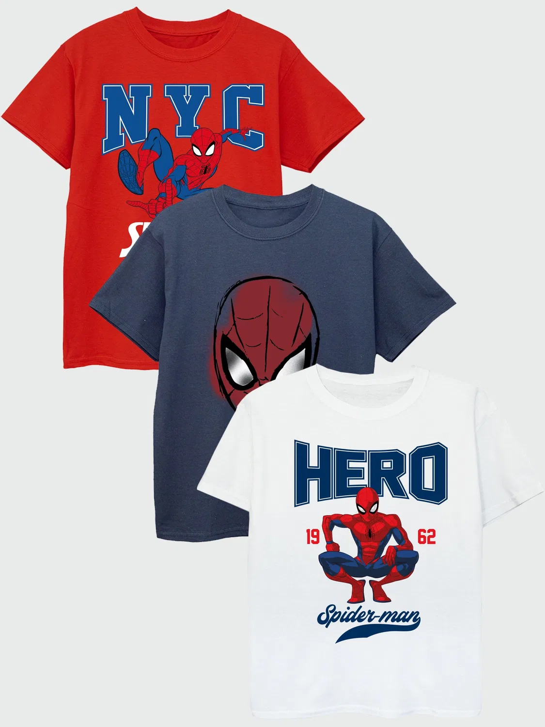Футболки Marvel Spider-Man, 3 шт. Brands In, красный