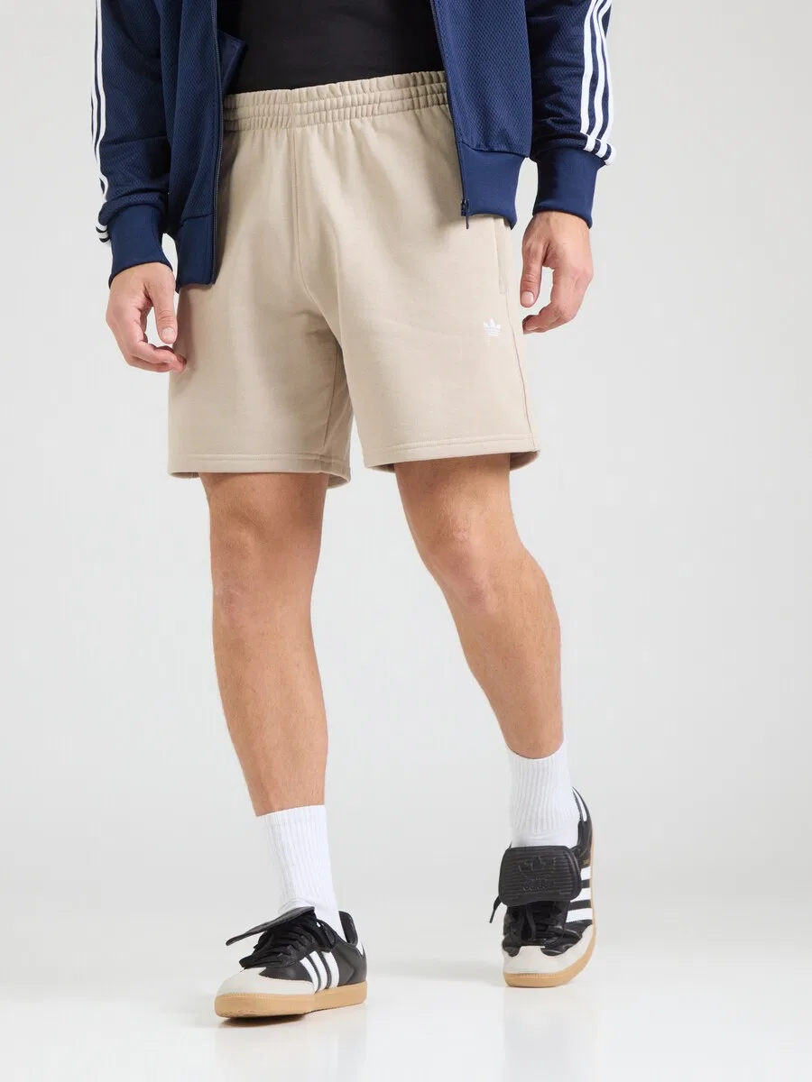 Шорты ADIDAS ORIGINALS Regular Pants 'Trefoil Essentials' бежевого цвета — фото 2