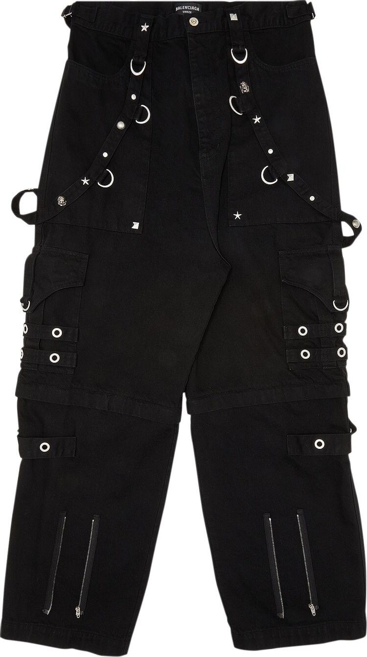 

Брюки Balenciaga Raver Baggy Pants 'Pitch Black', черный
