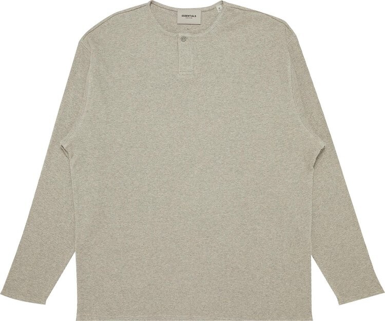 

Лонгслив Fear of God Essentials Thermal Henley Long-Sleeve 'Heather', серый