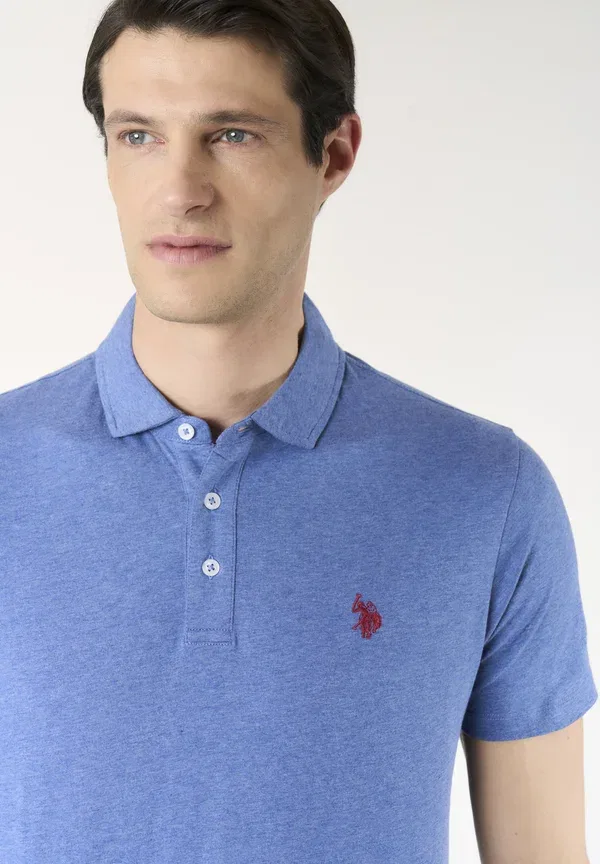 Поло из джерси U.S. Polo Assn., синий — фото 4