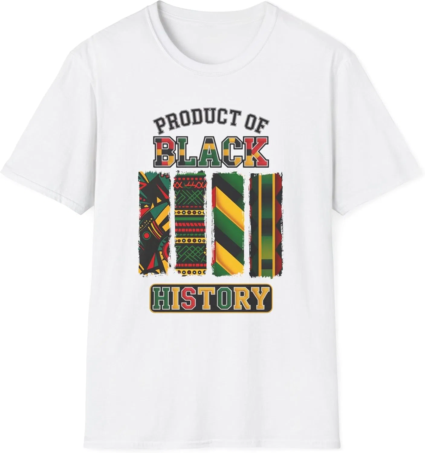 Мужская футболка с принтом Black History Month Gildan 64000, White