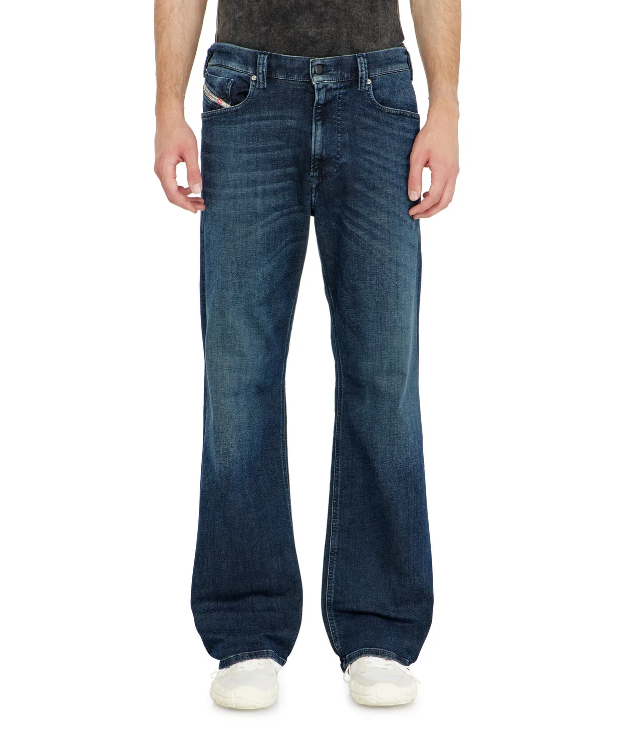 Мужские джинсы-джоггеры с брендовым логотипом DIESEL, Dark Indigo Blue