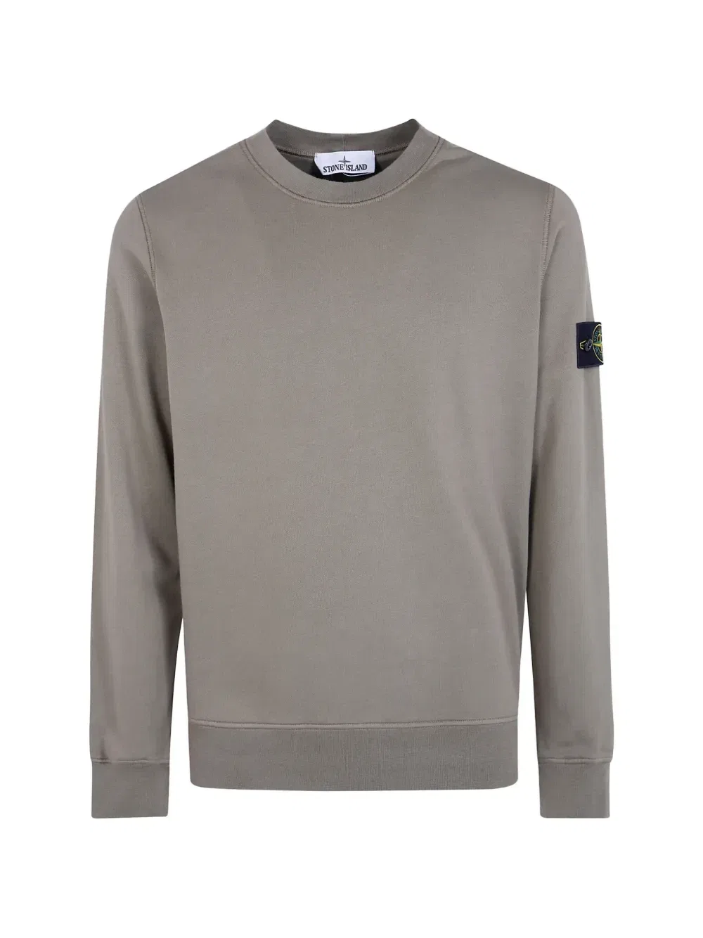 Свитшот с круглым вырезом стандартного кроя Stone Island, серый