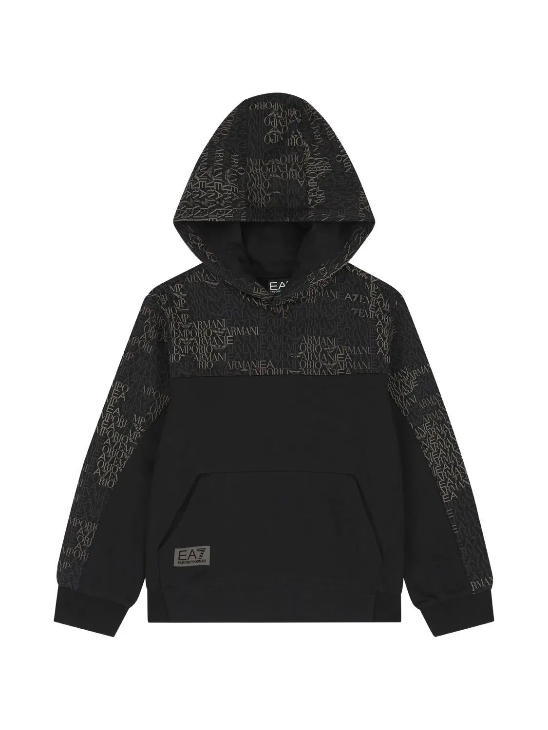 Худи с логотипом Ea7 Emporio Armani, черный