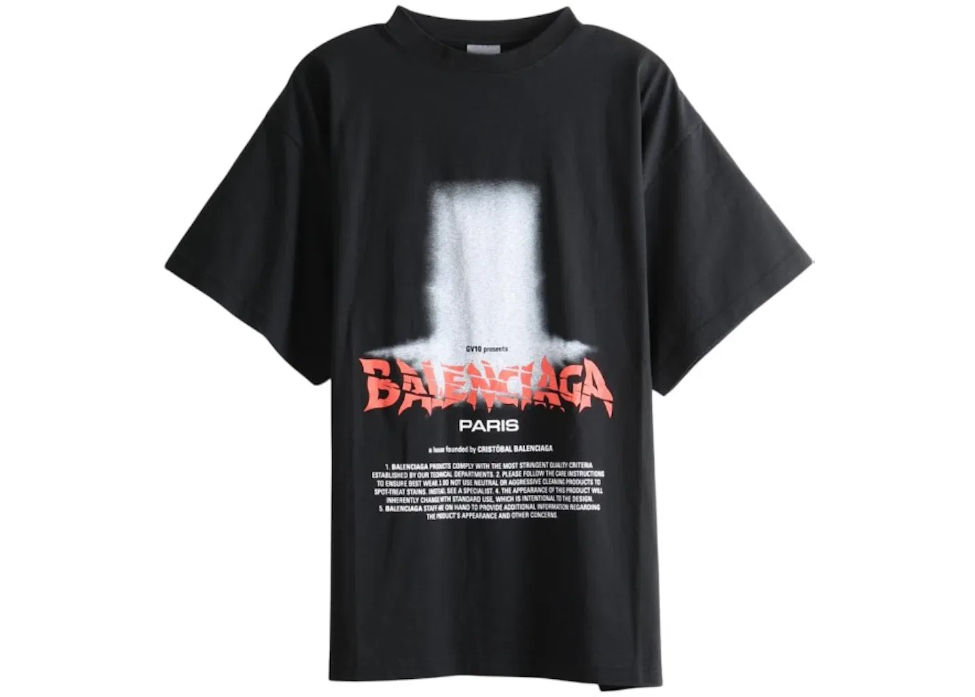 Мужская футболка с принтом Oversized T-shirt Balenciaga, Black