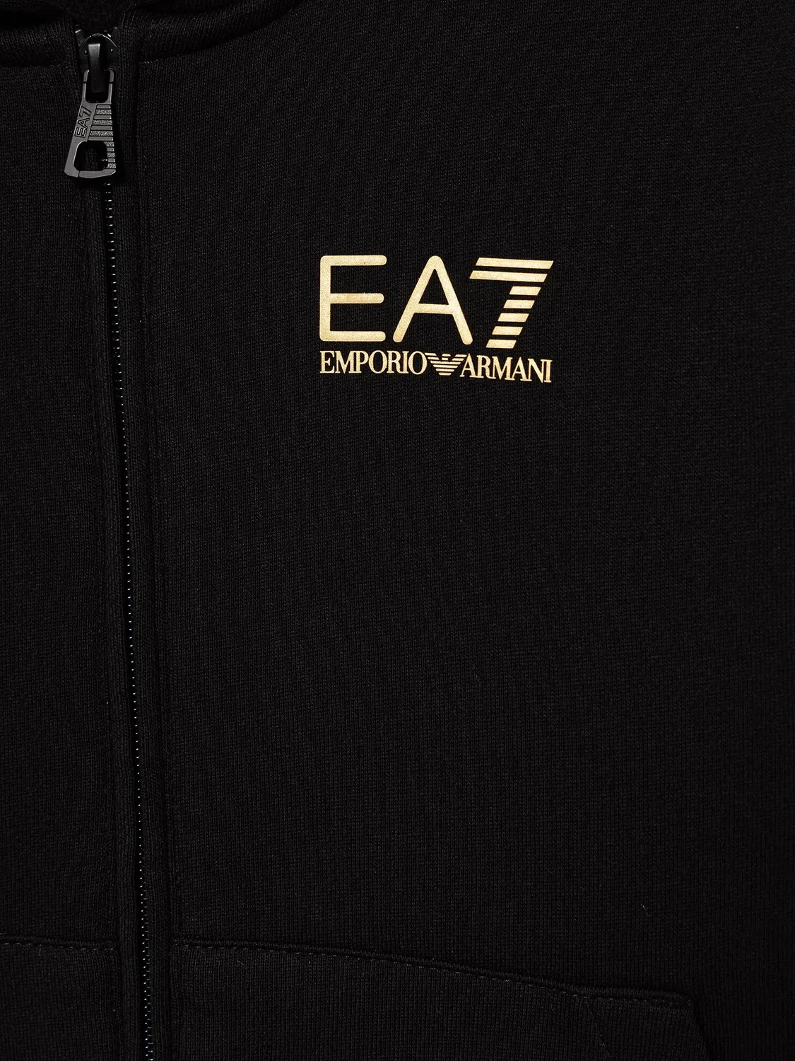 Худи с принтом логотипа черного цвета Emporio Armani, черный — фото 3