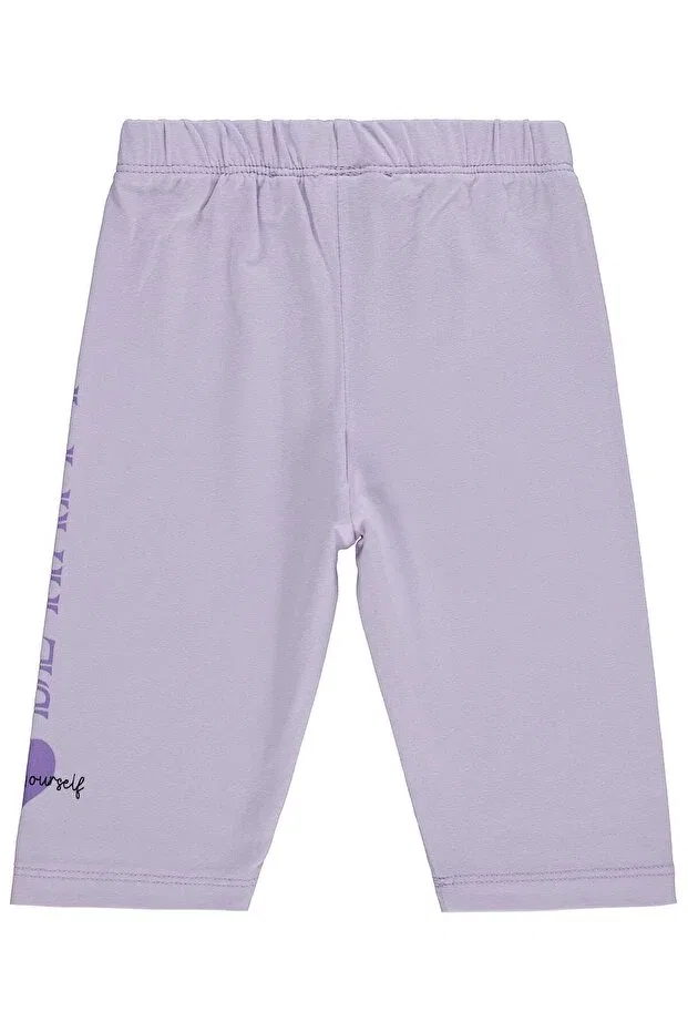 Детские леггинсы для девочек с принтом Be Happy Printed Civil Girls, Gentle Lavender — фото 2