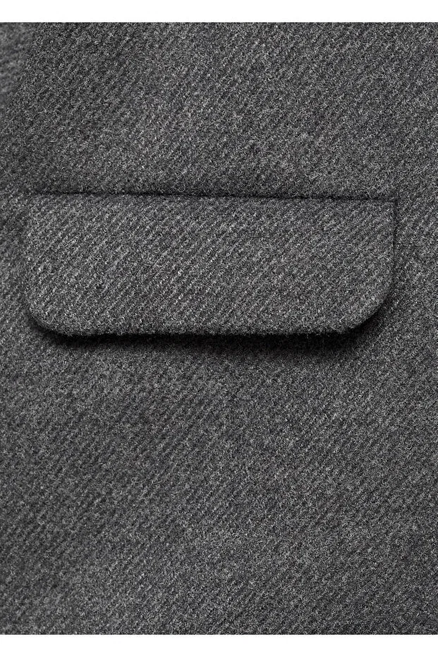 Детское пальто для девочек с длинным рукавом Mango Baby, Medium Grizzly Gray — фото 4