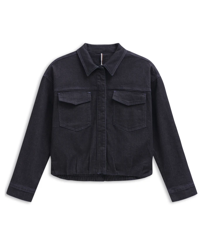 

Джинсовая куртка со скрытой застежкой на пуговицы. Bugatti, синий