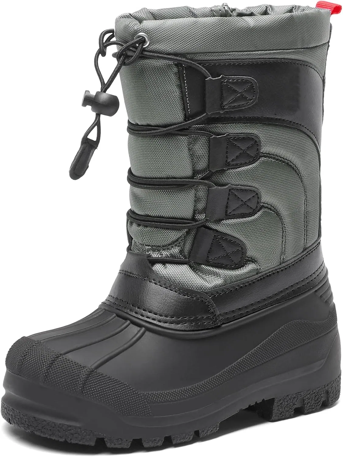 Детские зимние водонепроницаемые снежные ботинки DREAM PAIRS, Black/Grey