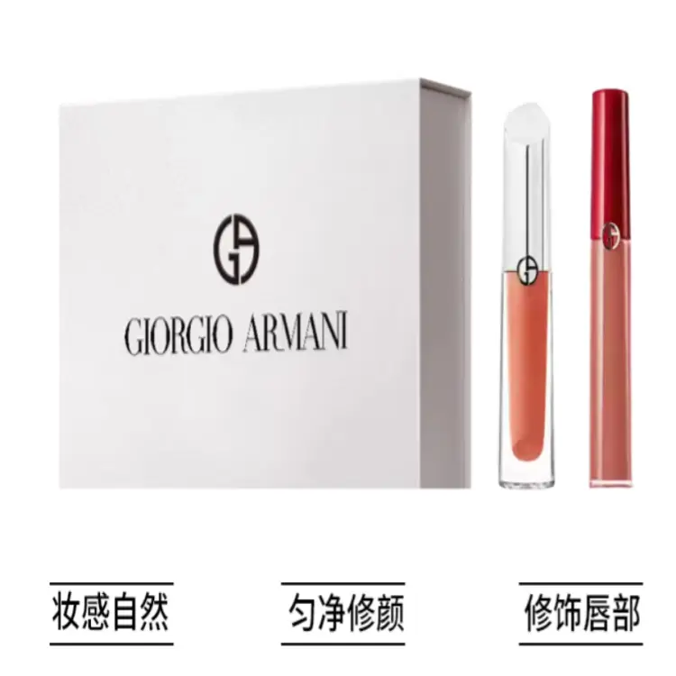 GIORGIO ARMANI Набор для макияжа silver tube lip mirror box с легко растушевывающимся тоном 3.5ml+6.5ml — фото 4