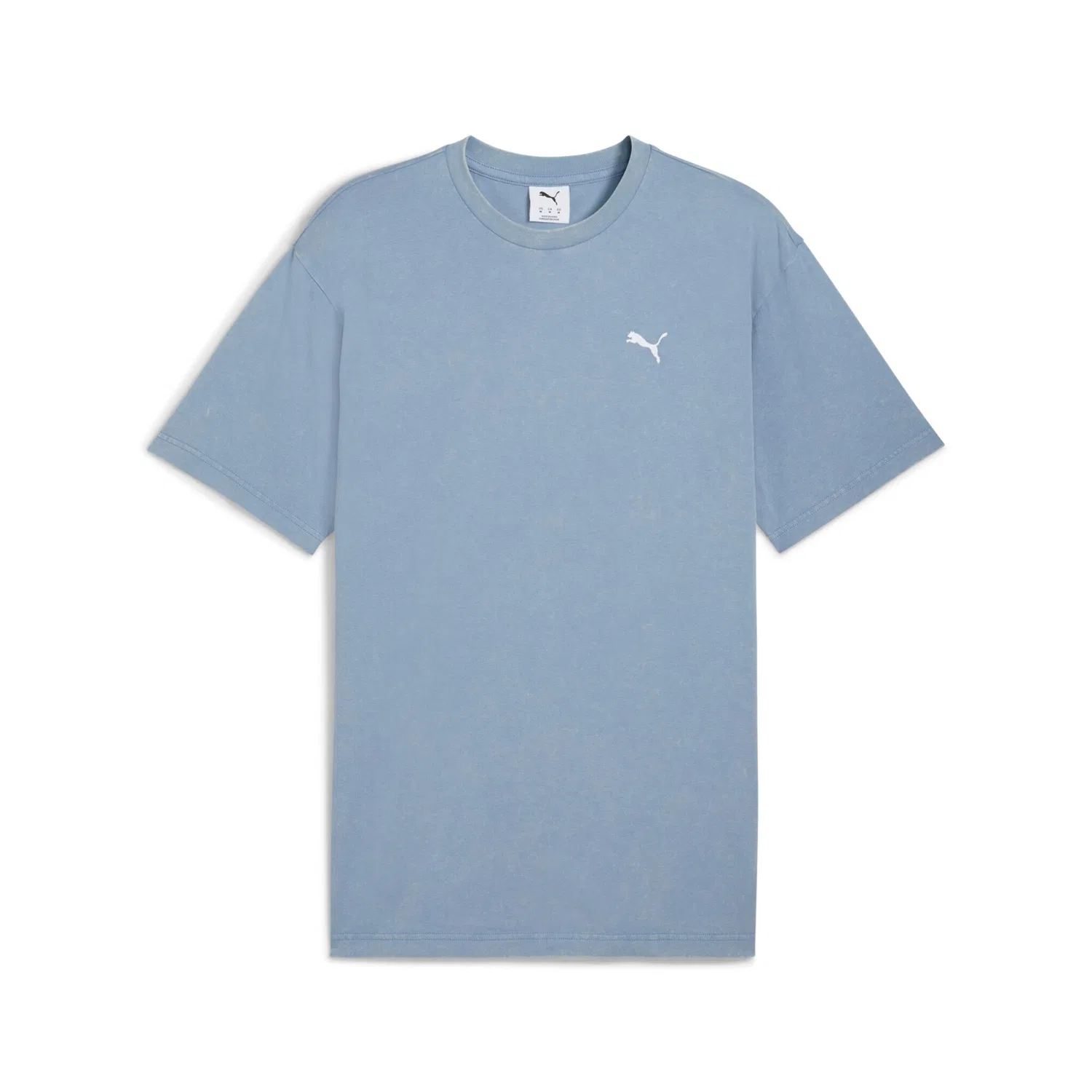 Детская хлопковая футболка с принтом PUMA, Cool Blue — фото 4