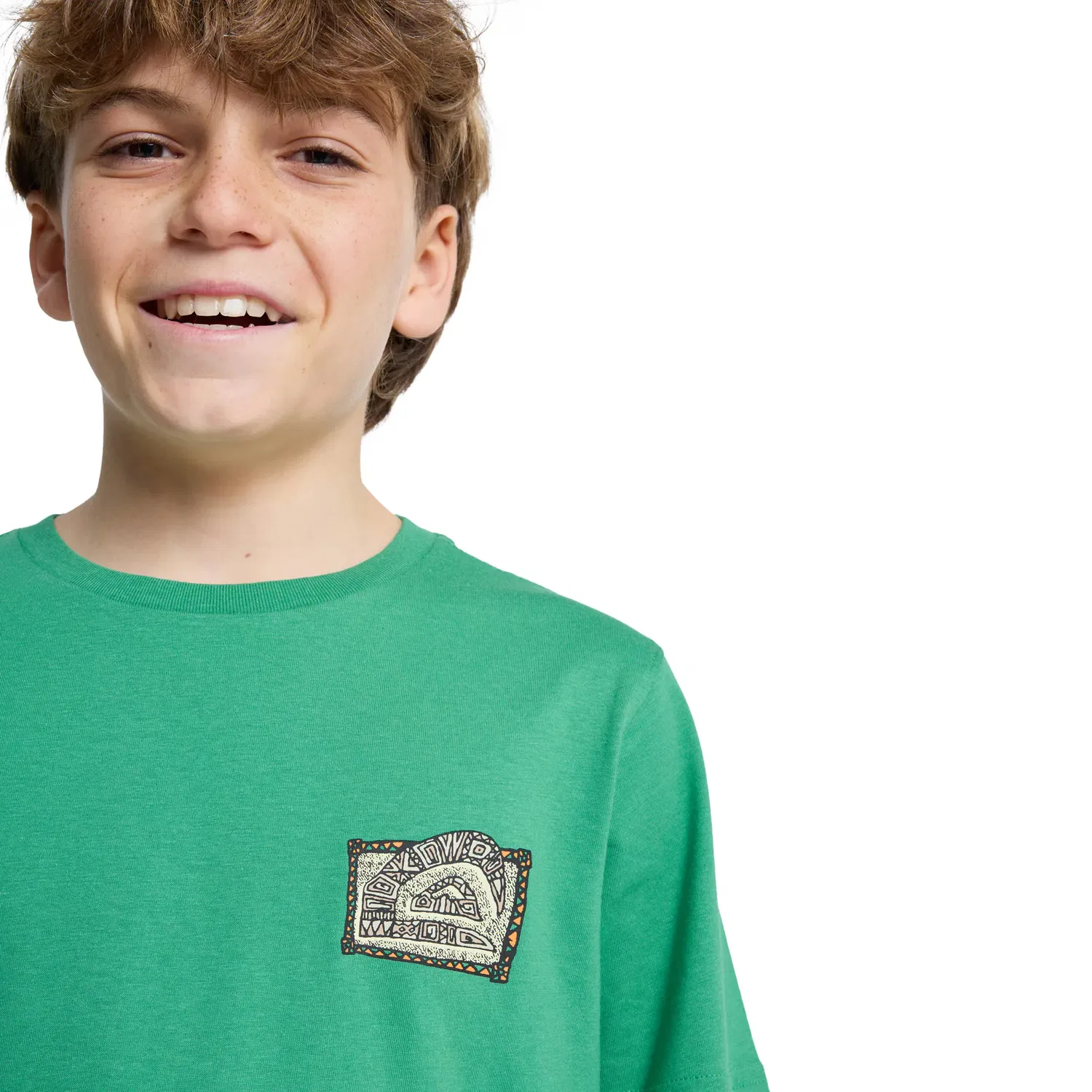 Детская футболка с коротким рукавом из хлопка Heritage Quiksilver, Verde — фото 4