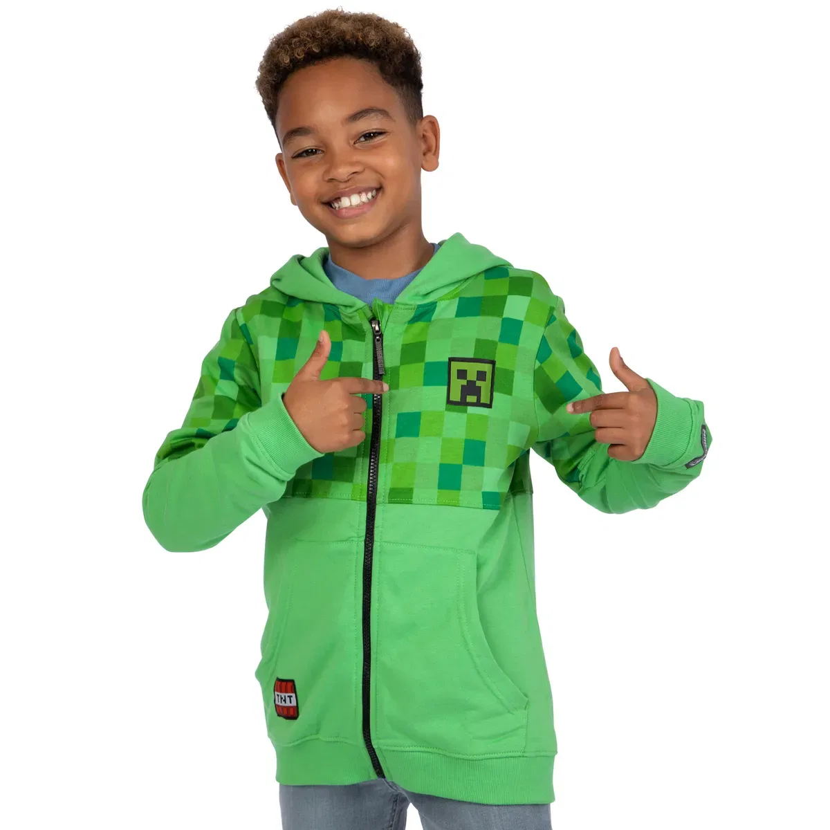 Худи с принтом Creeper Minecraft, Green — фото 3