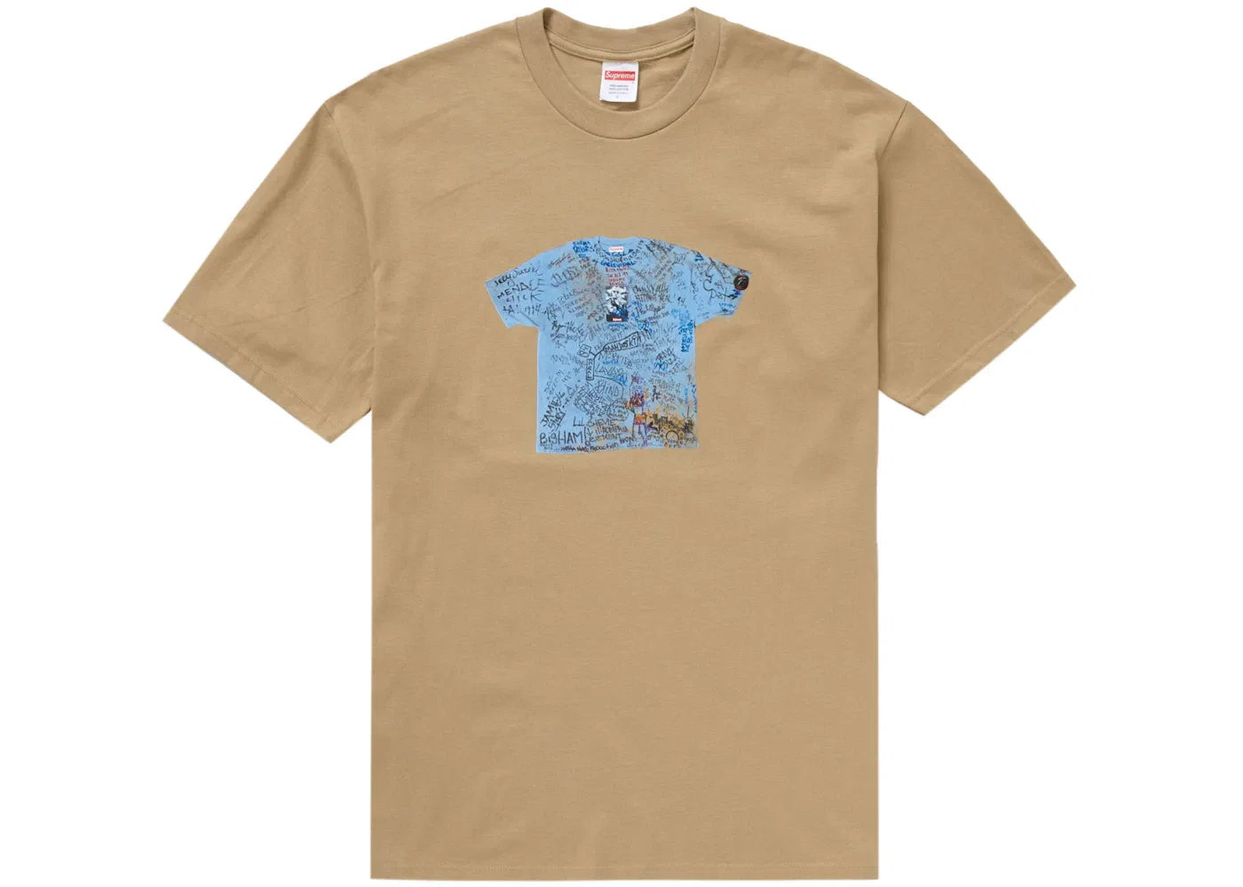 Мужская футболка Supreme 30th Anniversary First Tee Khaki